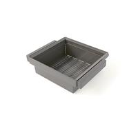 Emuca - Kit de cajón metálico y bastidor regulable Quartz para armarios, guías de cierre suave y extracción total, Módulo 60cm, Acabado Titanio