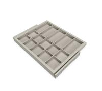 EMUCA - Kit de cajón Organizador y Bastidor de guías con Cierre Suave para Armario, Regulable, módulo 600mm, Gris Piedra