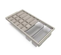 Emuca Kit de cajón organizador y bastidor de guías Hack, Módulo 900mm, Gris piedra