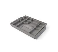 Emuca Kit Quartz de cajón organizador y bastidor regulable, Módulo 70cm, Titanio