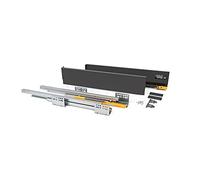 EMUCA - Kit de cajón para Cocina o baño con guias de extracción Total y Cierre Suave, Altura 105mm y Profundidad 350mm, Gris Antracita