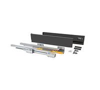 Emuca - Kit de cajón para Cocina o baño con guias de extracción Total y Cierre Suave, Altura 105mm y Profundidad 400mm, Gris Antracita