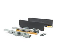 EMUCA - Kit de cajón para Cocina o baño con guias de extracción Total y Cierre Suave, Altura 138mm y Profundidad 500mm, Blanco
