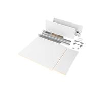 Emuca - Kit de cajón para cocina o baño con tableros incluidos y guias de extracción total con cierre suave, altura 178 mm para módulo 450 mm y profundidad 500 mm, Blanco.