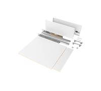 Emuca - Kit de cajón para cocina o baño con tableros incluidos y guias de extracción total con cierre suave, altura 178 mm para módulo 450 mm y profundidad 500 mm, Blanco.