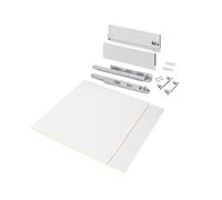 Emuca Kit de cajón Vertex para cocina o baño, 178 mm de altura, módulo 600 mm, Blanco y gris antracita