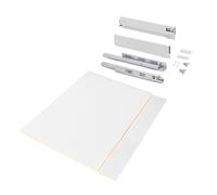 Emuca Kit de cajón Vertex para cocina o baño, altura 93mm, módulo 900mm, Blanco y gris antracita