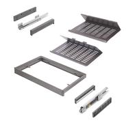 Emuca Kit de cajón zapatero extraíble Quartz, módulo 600mm, Titanio