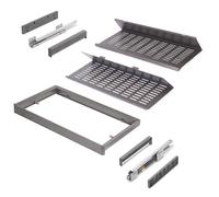 Emuca Kit de cajón zapatero extraíble Quartz, módulo 800mm, Titanio