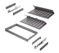 Emuca Kit de cajón zapatero extraíble Quartz Titanio módulo 700mm