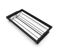 Emuca Kit de zapatero metálico y bastidor con guías cierre suave, Módulo 900mm, Negro texturizado