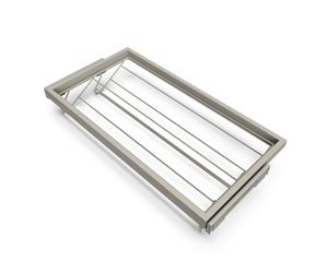 Emuca Kit de zapatero metálico y bastidor con guías de cierre suave, módulo 900mm, Gris piedra