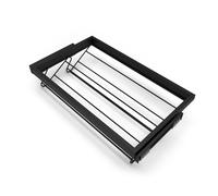 Emuca Kit zapatero metálico y bastidor – cierre suave, regulable – módulo 800 mm, negro texturizado