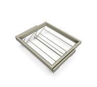 Emuca – Kit zapatero metálico 600 mm, bastidor de guías, cierre suave, regulable – Gris piedra