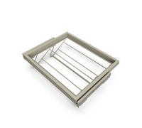 Emuca – Kit zapatero metálico 600 mm, bastidor de guías, cierre suave, regulable – Gris piedra