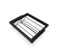 EMUCA - Kit de Zapatero metálico y Bastidor de guías Cierre Suave para Armario, Regulable, módulo 600mm, Negro Texturizado