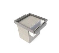 Emuca Kit Quartz de Bandeja Auxiliar, Cesto y Bastidor Regulable Titanio