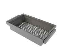 Emuca – Kit cajón Quartz, bastidor regulable, guías cierre suave, extracción total, 90 cm Titanio