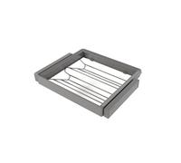 Emuca Kit Quartz de cajón zapatero y bastidor regulable, Acabado Titanio