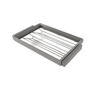 Emuca Kit Quartz de cajón zapatero y bastidor regulable, Módulo 80cm, Acabado Titanio