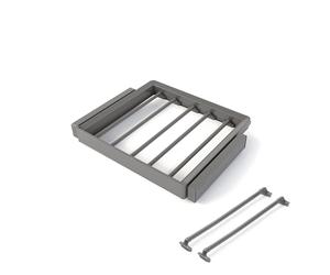 Emuca Kit Quartz Pantalonero de 7 Varillas y Bastidor Regulable Titanio