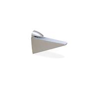 Emuca - Lote de 2 soportes mod. Halcon para estante de madera o cristal de espesor 8-40mm acabado pintado aluminio