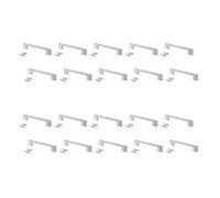 Emuca Lote de 20 tiradores Paiporta L160mm Intereje 128mm Níquel satinado