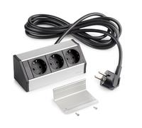 Emuca Multiconector de superficie V Dock con 3 enchufes tipo Schuko