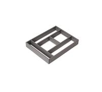 EMUCA Organizador cajones escritorio y cocina, Separadores de cajones 450x500, Aluminio, Gris antracita