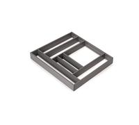 EMUCA Organizador cajones Escritorio y Cocina, Separadores de cajones 600x500, Aluminio, Gris Antracita