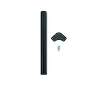 EMUCA - Pata de Mesa Regulable Ø60x870mm, Kit de 1 Pata de Escritorio, Acero, Altura Regulable 870-890mm, Color Negro