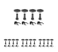 EMUCA - Patas para Mueble de Cocina con Base Cuadrada, Pies de plástico para Muebles Color Negro, Lote de 4 pies Regulables de Alto 100mm (Paquete de 4)