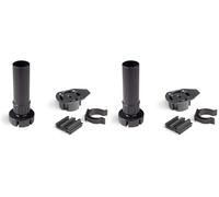 EMUCA - Patas para Mueble, Pies de plástico para Muebles Color Negro, Lote de 4 pies Regulables de Alto 120mm (Paquete de 2)