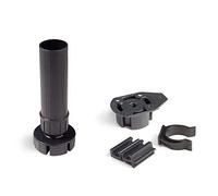 Emuca - Patas para mueble, Pies de plástico para muebles color negro, Lote de 4 pies regulables de alto 150mm