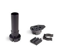 Emuca - Patas para mueble, Pies de plástico para muebles color negro, Lote de 4 pies regulables de alto 120mm