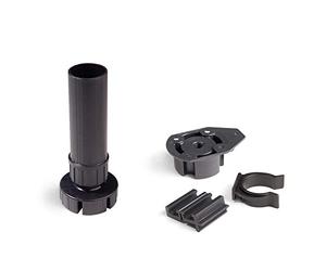 Emuca - Patas para Muebles, Pies para Muebles de Plástico Negro, Juego de 4 Patas Regulables, Altura 120mm