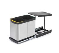 Emuca Recycle Inox 2x12litros Contenedor de reciclaje