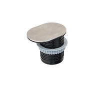 Emuca - Regletas enchufe encastrable, Regleta con tapa multienchufe con 1 enchufe schuko EU y 1 puerto USB, torre de enchufes vertical empotrable para encimera de cocina o escritorio