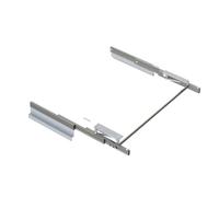 Emuca - Sistema corredero Placard 74 para armario de 2 puertas correderas con perfil Sharp, espesor 16 mm, cierre suave, tableros no incluidos, Pintado negro