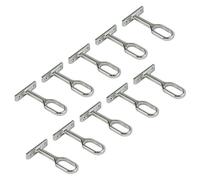 Emuca - Soporte Central para Barra de Armario Oval, Niquelado, Set de 10 Piezas