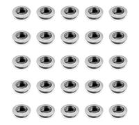 EMUCA - Tirador Empotrado Circular Ø41mm para Muebles, Tirador uñero para cajones y armarios, niquel Satinado, Lote de 25