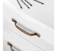 Emuca - Tirador para mueble, CC 96mm, zamak, acabado bronce, Set de 20