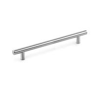 Emuca Tirador para mueble Orlando, intereje 128 mm, níquel satinado, acero, 10 un