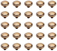 Emuca - Tirador para mueble, pomo para cajón, Zamak, Acabado bronce, Set de 25