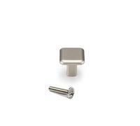 EMUCA - Tirador para mueble, pomo para cajón, Zamak, Acabado cromado, Set de 25