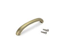 EMUCA - Tirador para mueble, tirador para cajón, intereje 128mm, Zamak, Acabado oro viejo, Set de 25