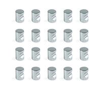 Emuca - Tirador para muebles, pomo para cajón, armario, mueble de cocina, baño, dormitorio y oficina, Ø20mm, Zamak (20 un, Cromado)
