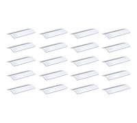 Emuca - Tirador para muebles, Tirador adhesivo para cajón, armario, mueble de cocina, baño, dormitorio y oficina, largo 62mm, Aluminio, Anodizado mate, Lote de 20