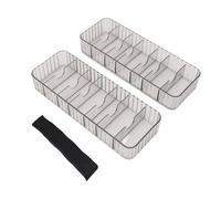 EMUKOEP Caja de Almacenamiento de Cables de Datos, Organizador de Cargador de Cables con Múltiples Compartimentos para Oficina, Juego de 2