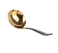 EMUKOEP Cuchara Sopera Redonda Ergonómica para un Uso Seguro y Cómodo, Adecuada para Avena y Helado, 19 Cm de Longitud